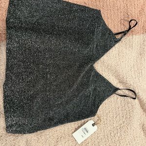 LEITH sparkle cami shirt